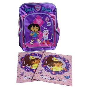2006 Dora the Explorer And Boots Purple Backpack With (2)Folders NWT‎